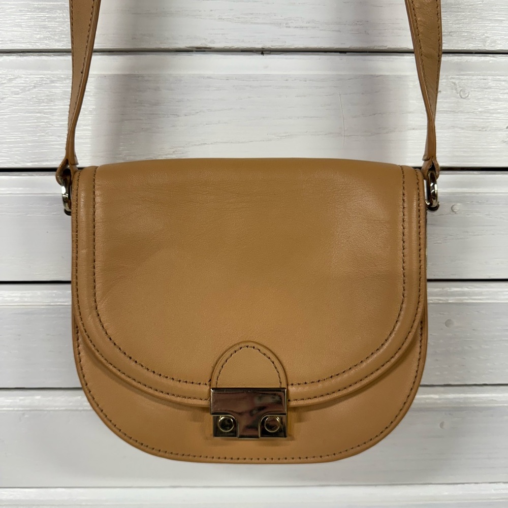Loeffler Randall | Tan Small Crossbody Saddle Bag
